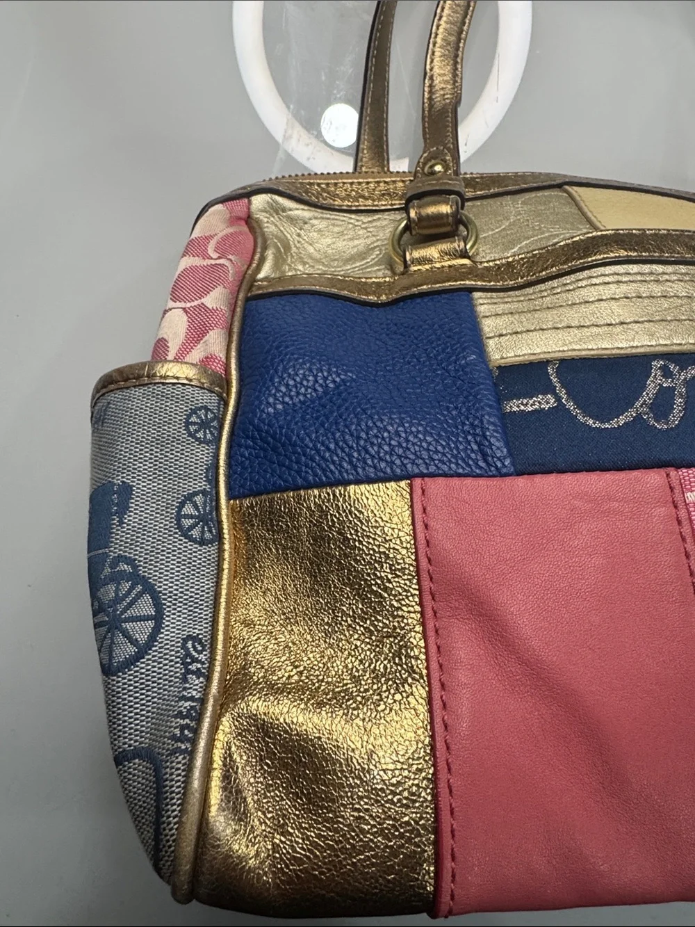 Coach Vintage Y2K-era Coach Signature Patchwork bowler bag in multi-color